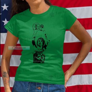 Boston Celtics Larry Bird Art T Shirt Womens