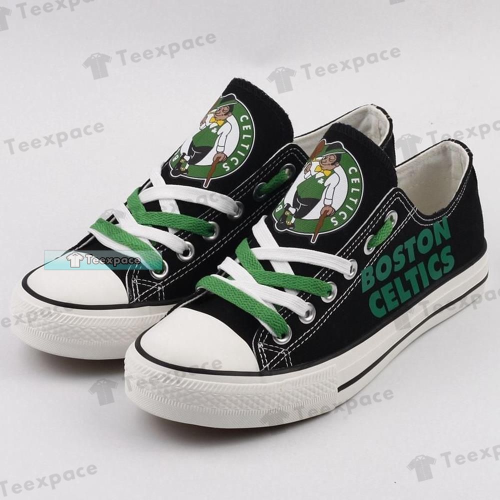 Boston Celtics Logo Ahead Low Top Canvas Shoes 1