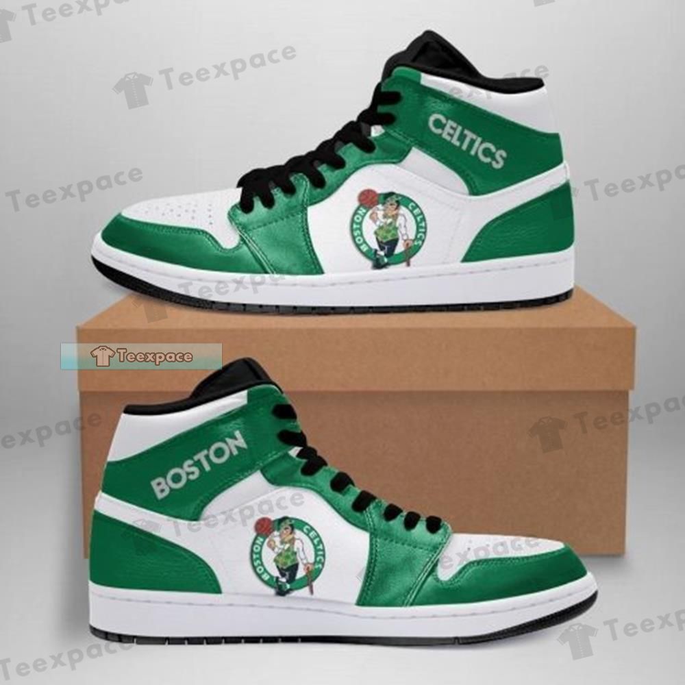 Boston Celtics Logo Center Air Jordan Hightop Celtics Gifts 2