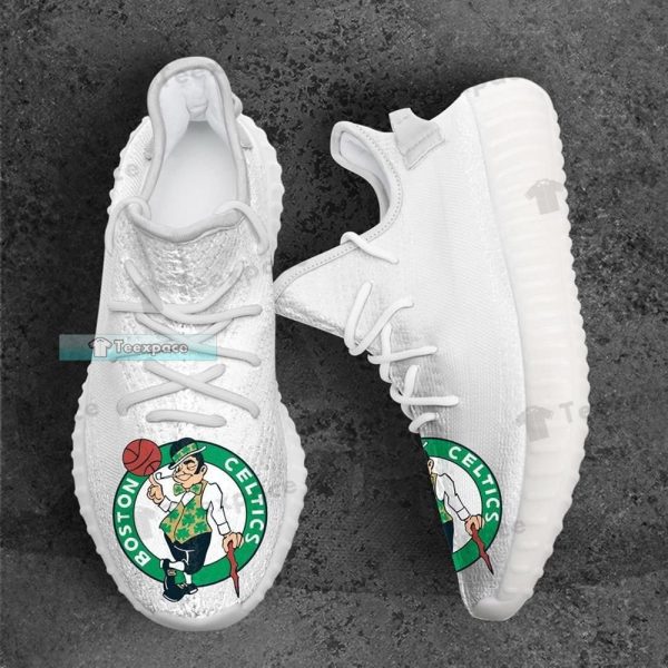 Boston Celtics Logo Yeezy Shoes Gifts  For Celtics Fans