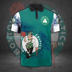 Boston Celtics Mascot Logo Polo Shirt Celtics Gifts 1