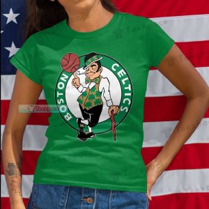 Boston Celtics Mascot Logo T Shirt Womens