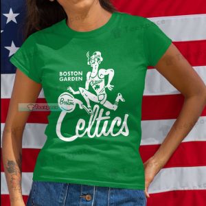 Boston Celtics Mascot Running T Shirt Womens