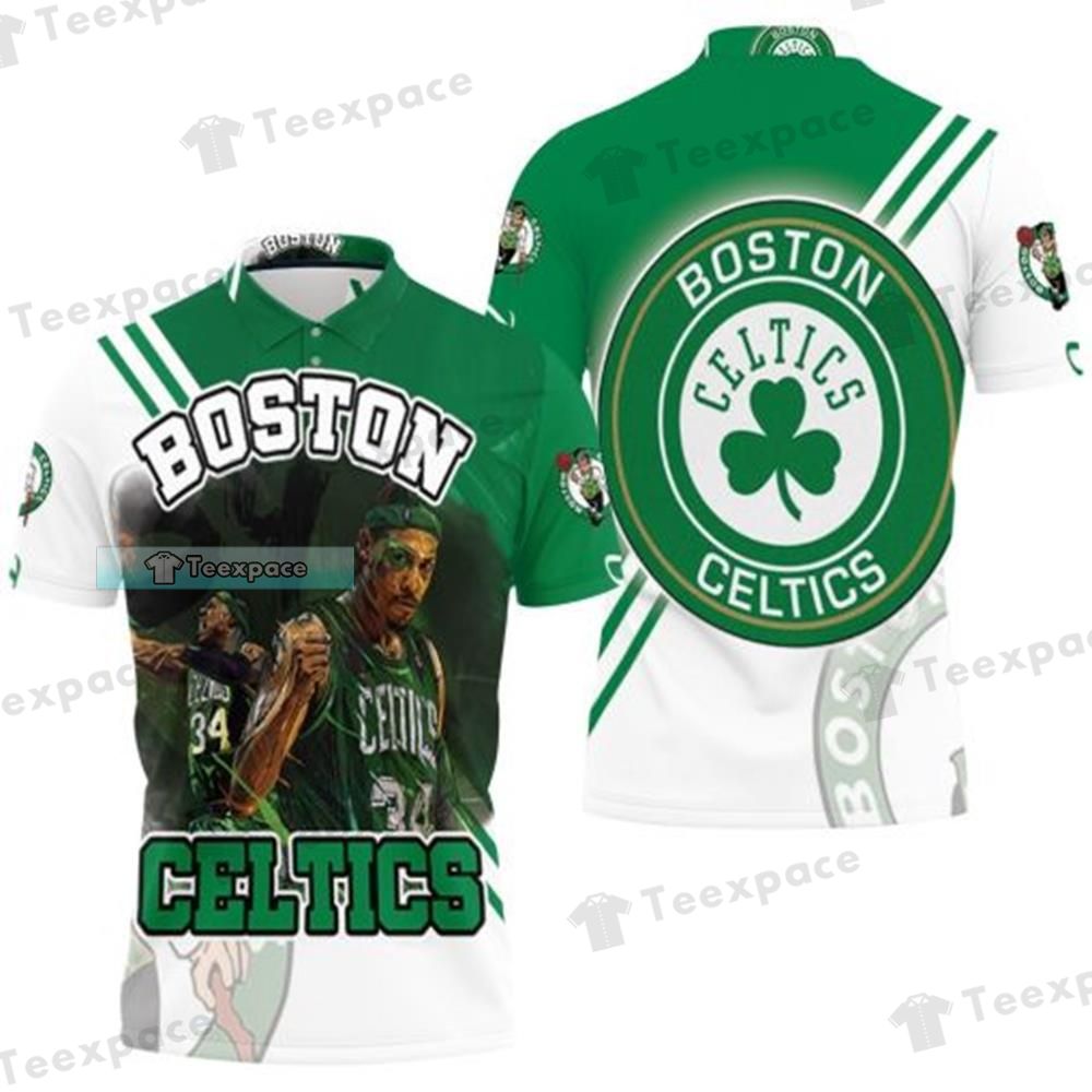 Boston Celtics Paul Pierce 34  Polo Shirt Celtics Gifts