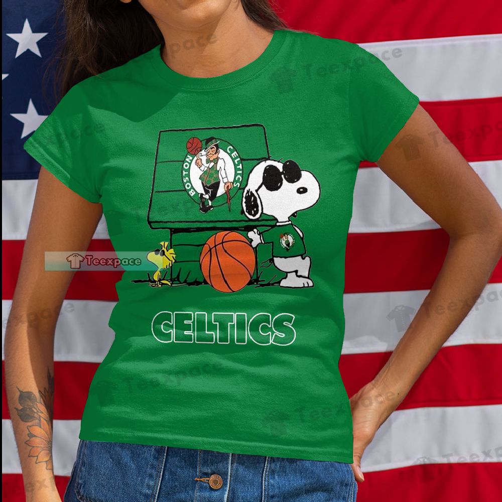Boston Celtics Snoopy Cool T Shirt Womens