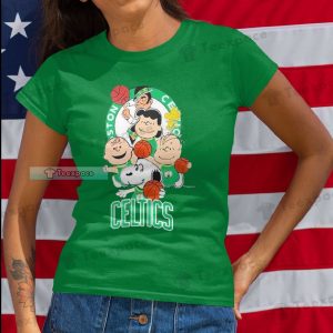 Boston Celtics Snoopy Funny T Shirt Womens