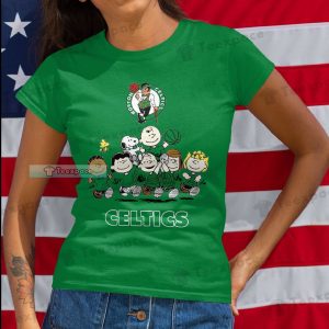 Boston Celtics Snoopy and Friend T Shirt Womens