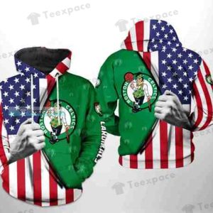 Boston Celtics Usa Flag Hoodie Gifts for Celtics fans 1
