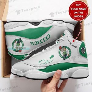 Custom Name Boston Celtics Green White Air Jordan 13 2