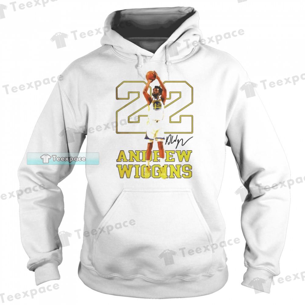 Golden State Warriors 22 Andrew Wiggins Signature Hoodie