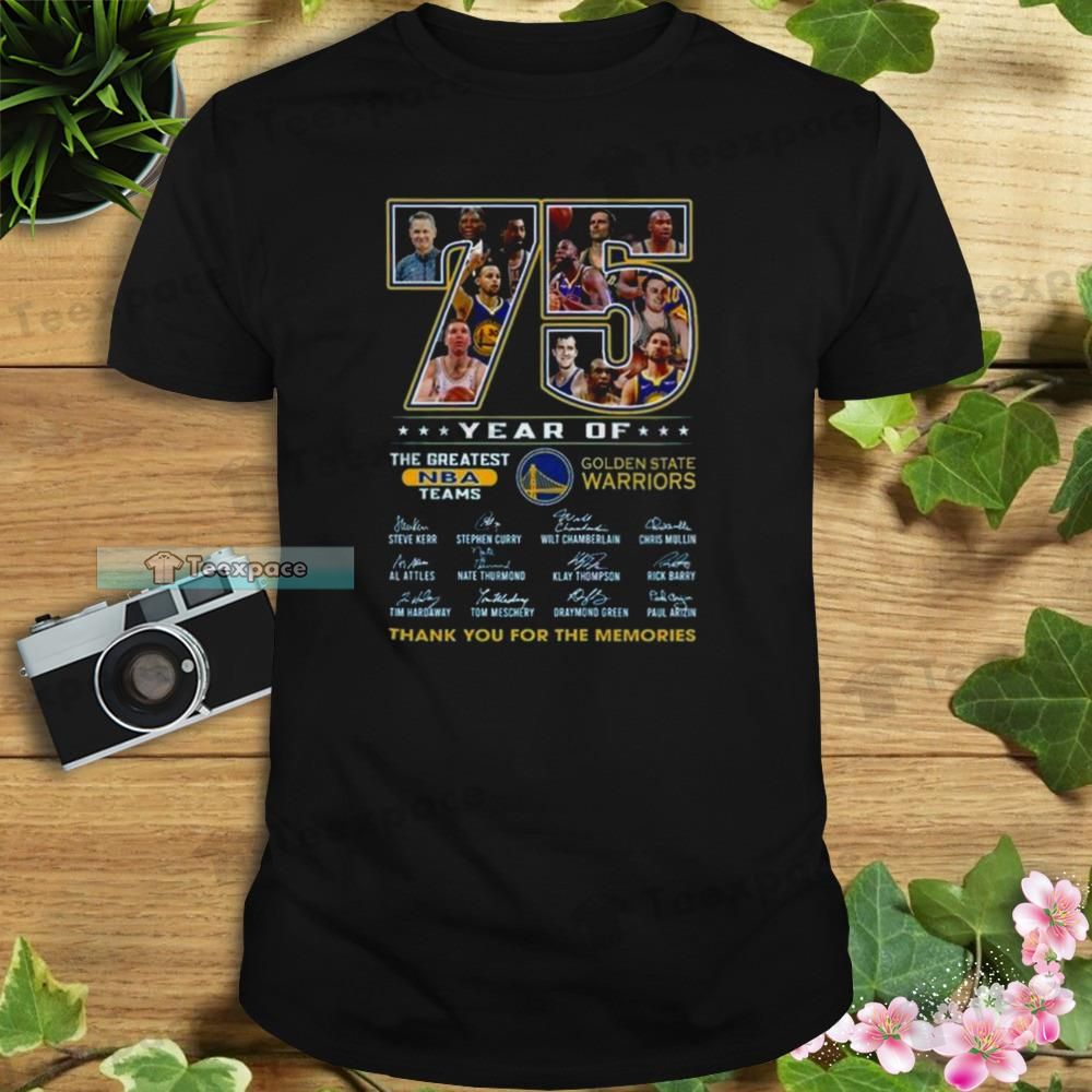 Golden State Warriors 77 Years Of 1946 – 2023 Signatures Unisex T Shirt