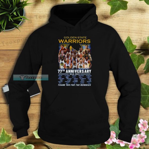 Golden State Warriors 77th Anniversary 1946 – 2023 Signatures Shirt