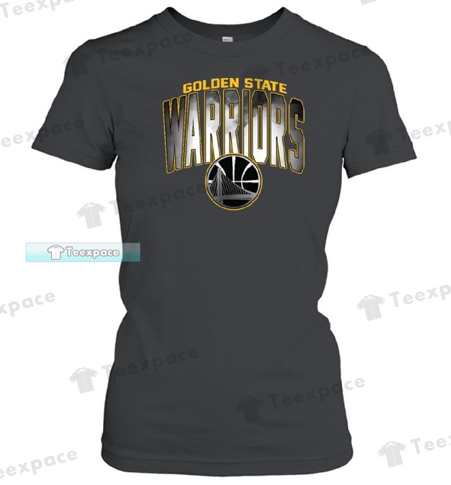 Golden State Warriors Arch Smoke Black T Shirt Womens