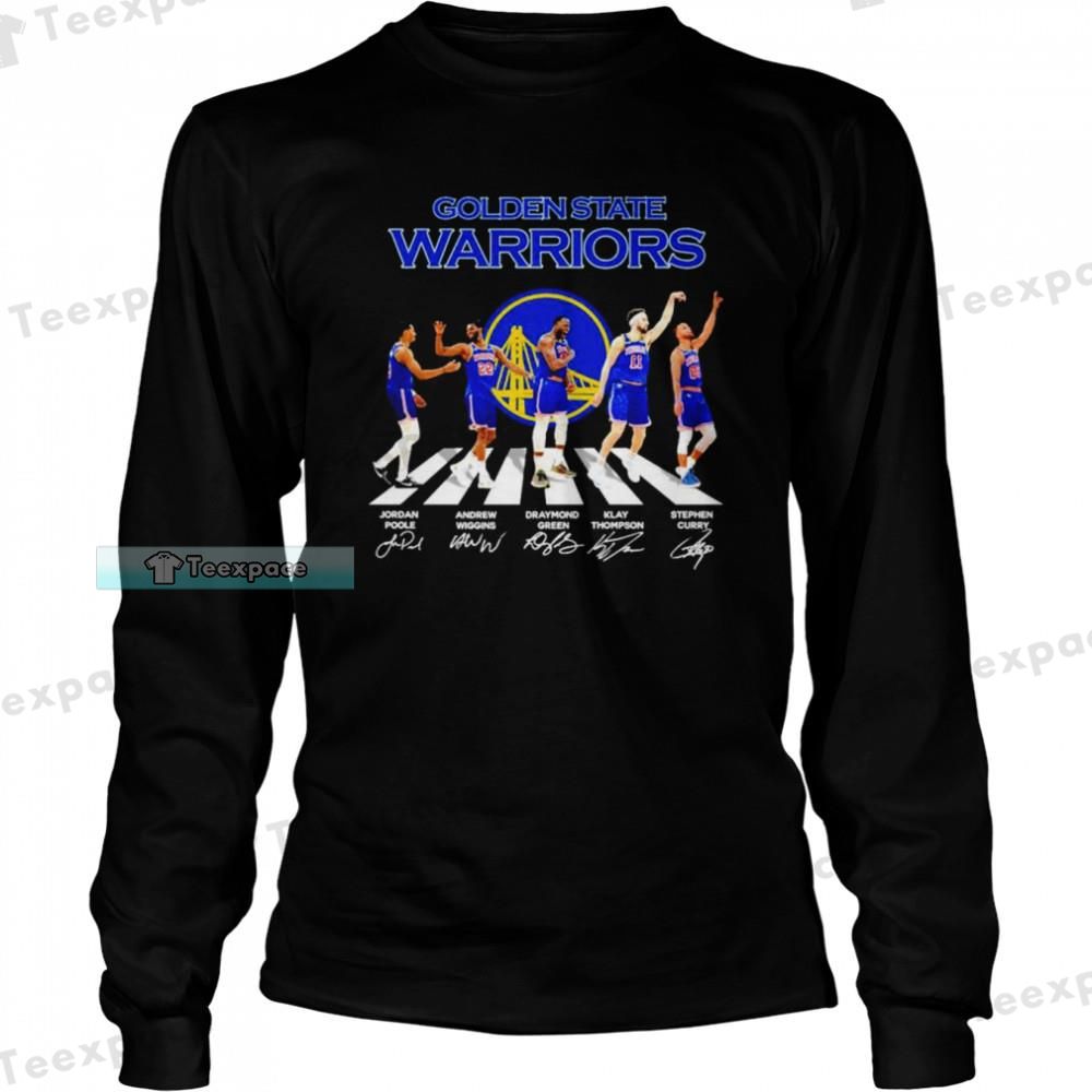 Golden State Warriors Basketball Abbey Road Signatures Long Sleeve Shirt