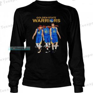 Golden State Warriors Curry Green Thompson Signatures Long Sleeve Shirt