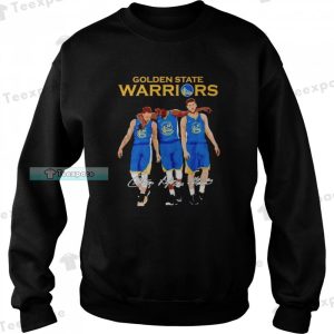 Golden State Warriors Curry Green Thompson Signatures Sweatshirt