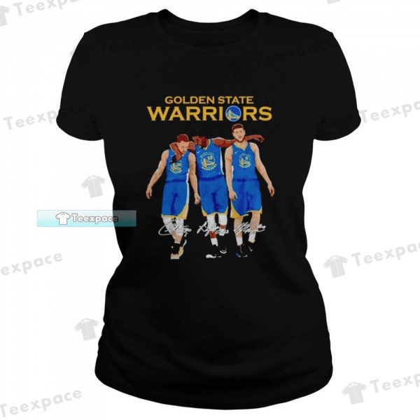Golden State Warriors Curry Green Thompson Signatures Shirt