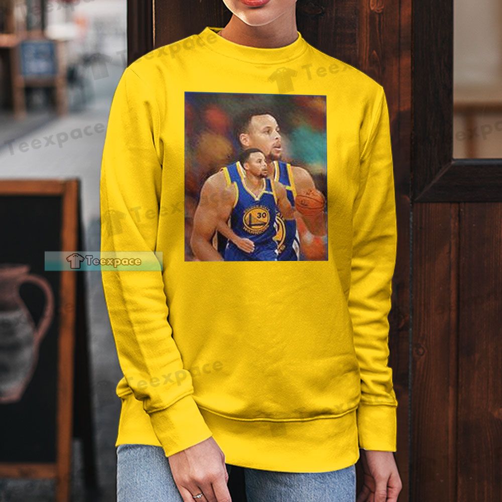 Golden State Warriors Curry Real Image Long Sleeve Shirt