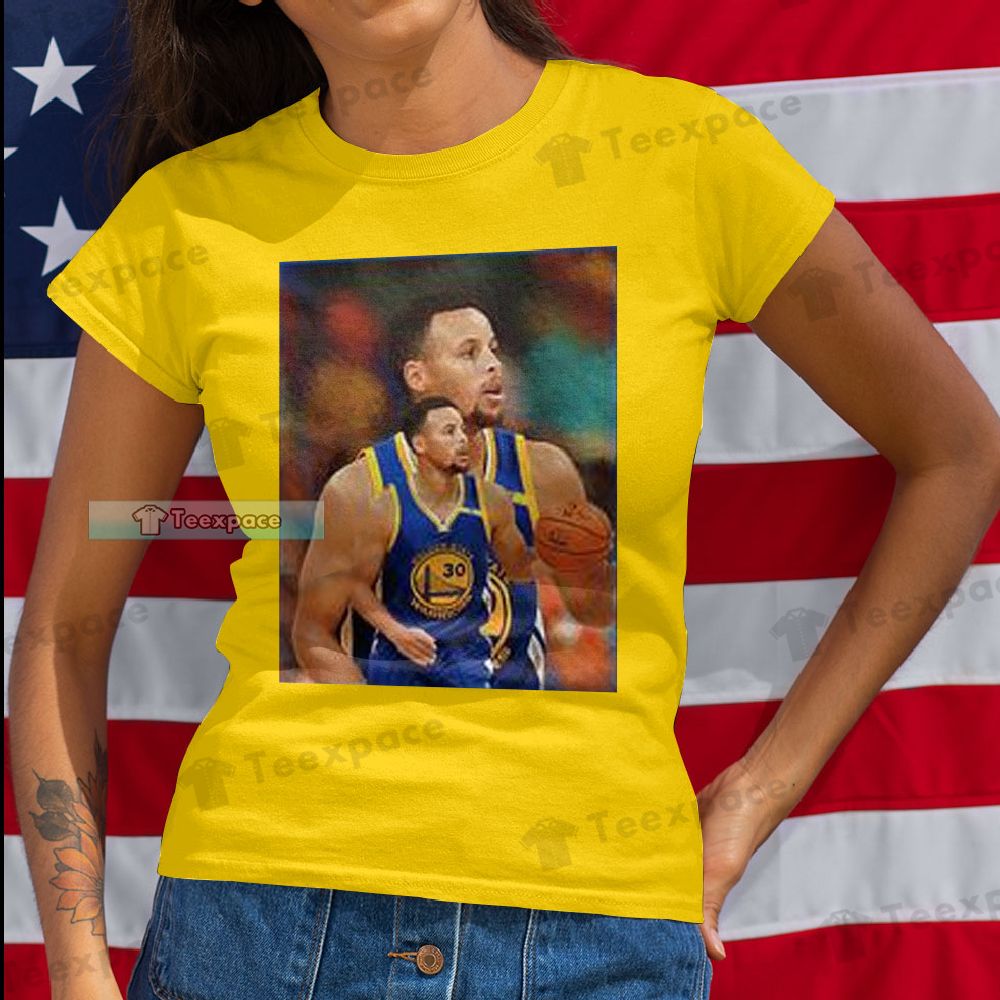 Golden State Warriors Curry Real Image T Shirt Womens