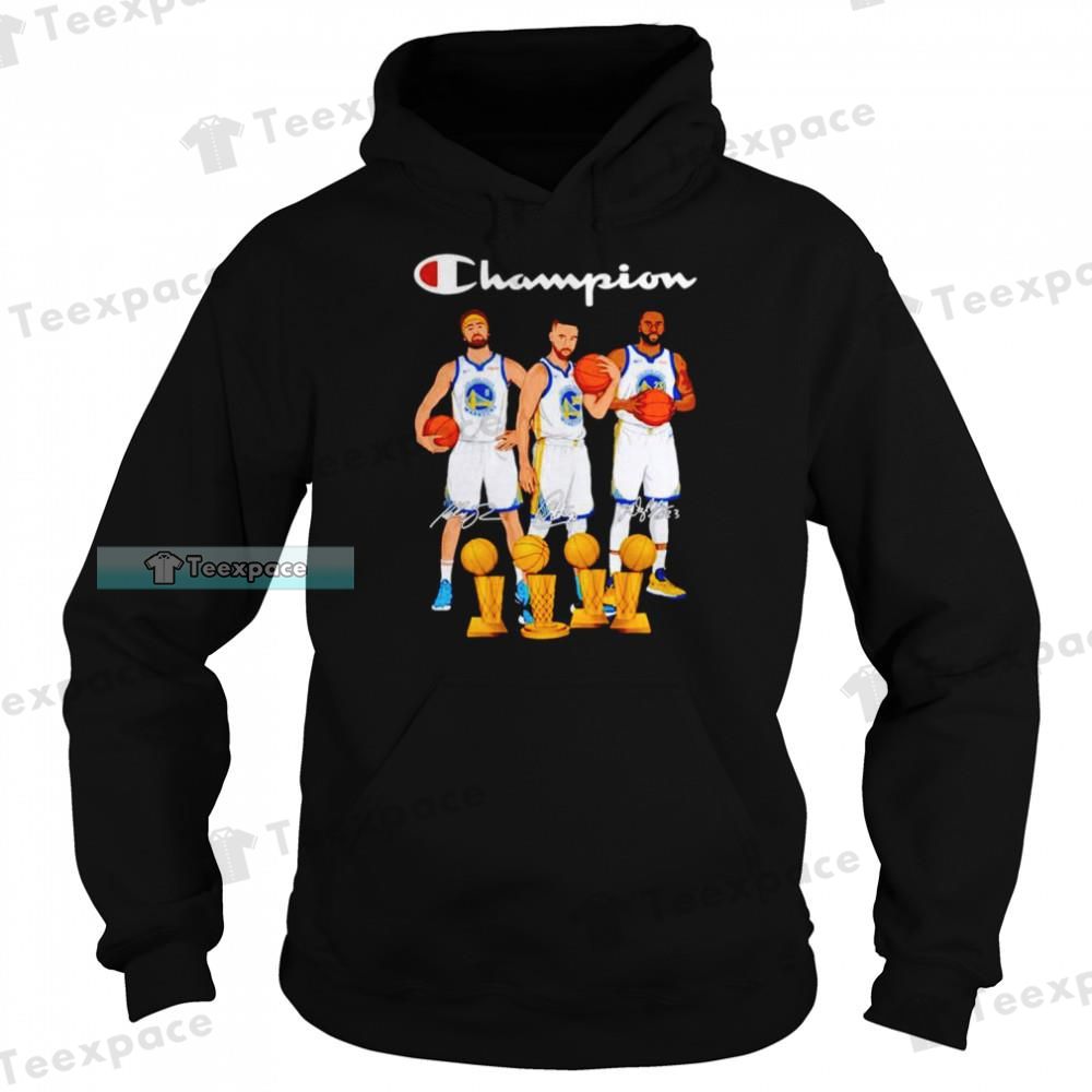 Golden State Warriors Curry Thompson And Green Champions Hoodie