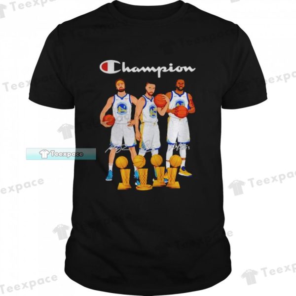 Golden State Warriors Curry Thompson And Green Champions Shirt