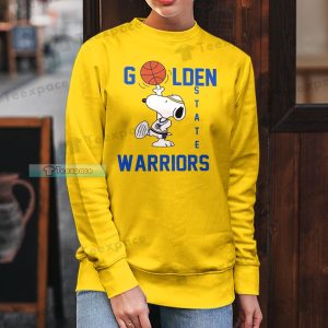 Golden State Warriors Cute Snoopy Long Sleeve Shirt