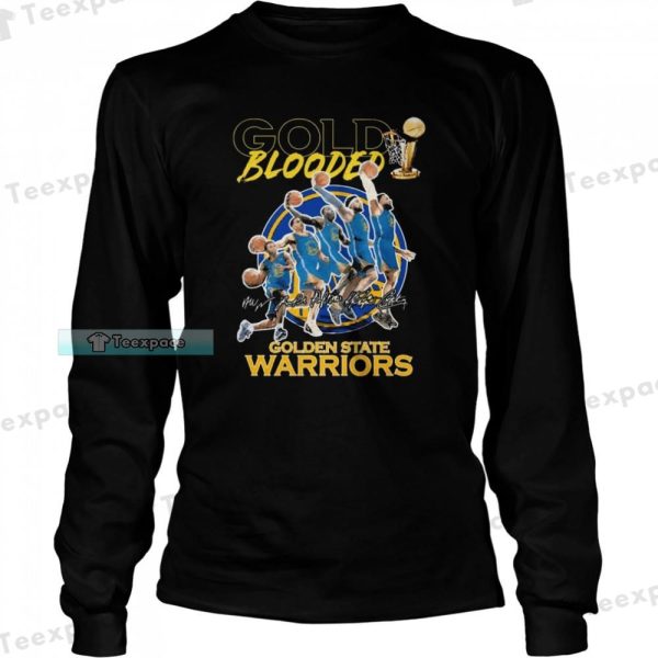 Golden State Warriors Gold Blooded Dunk Signatures Shirt
