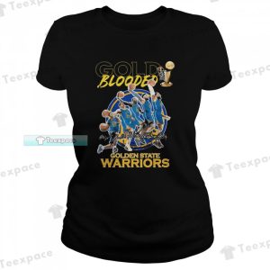 Golden State Warriors Gold Blooded Dunk Signatures T Shirt Womens