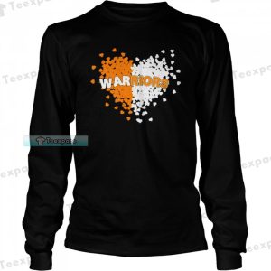 Golden State Warriors In Orange And White Heart Long Sleeve Shirt