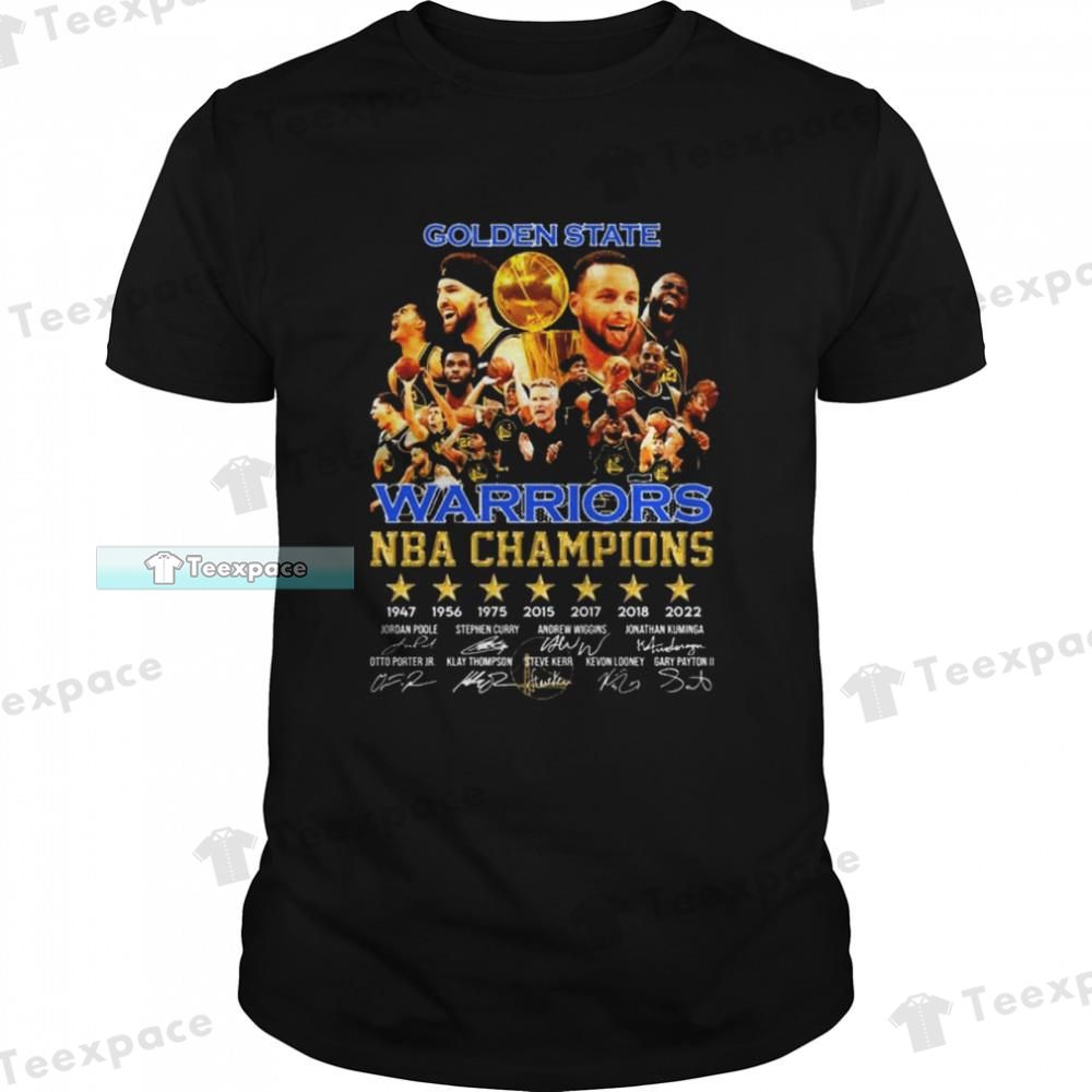 Golden State Warriors Legends Champions 1947 2022 Signatures Unisex T Shirt