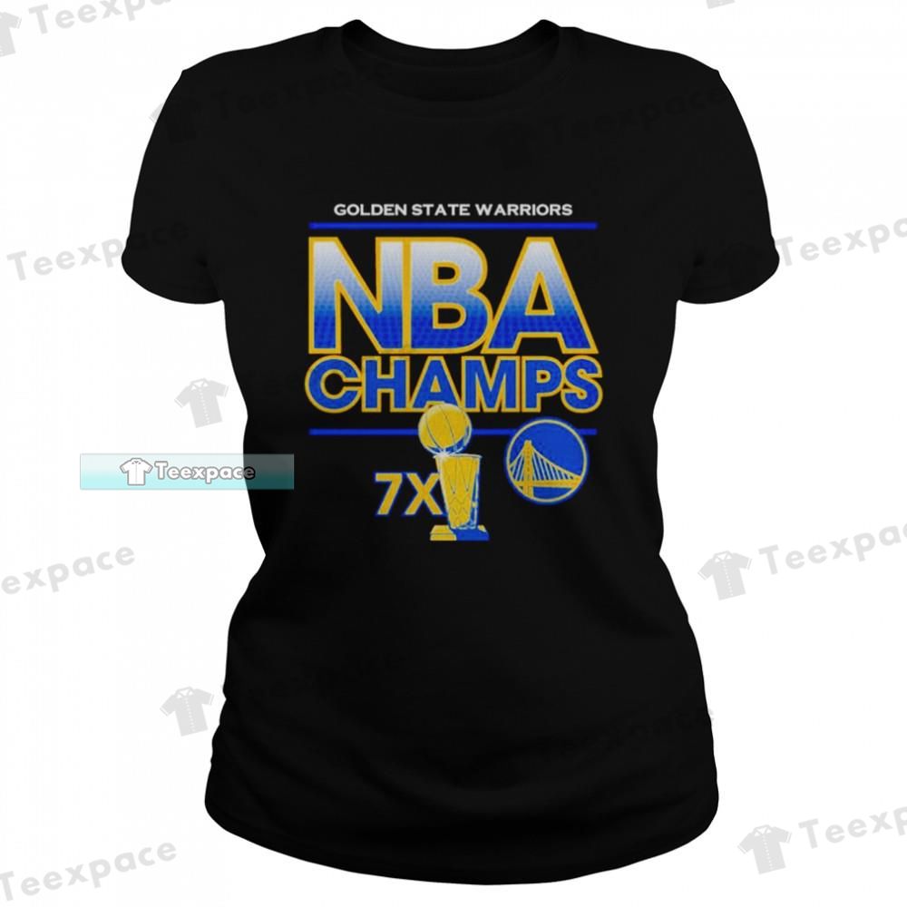 Golden State Warriors NBA Champs 7X T Shirt Womens