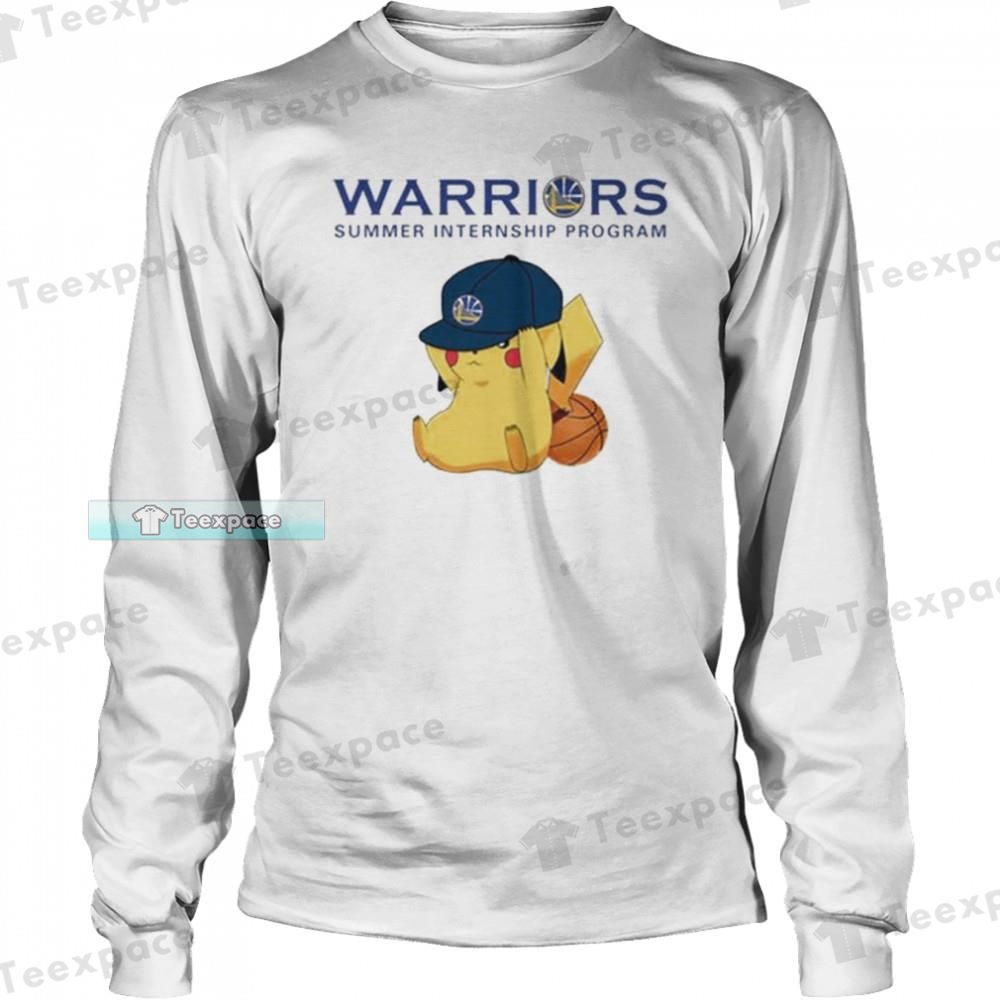 Golden State Warriors Pikachu Summer Internship Program Long Sleeve Shirt