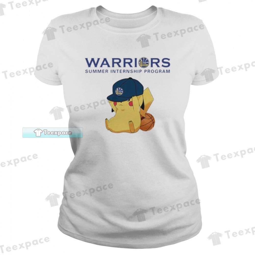 Golden State Warriors Pikachu Summer Internship Program T Shirt Womens