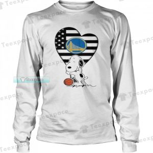 Golden State Warriors Snoopy In My Heart Long Sleeve Shirt