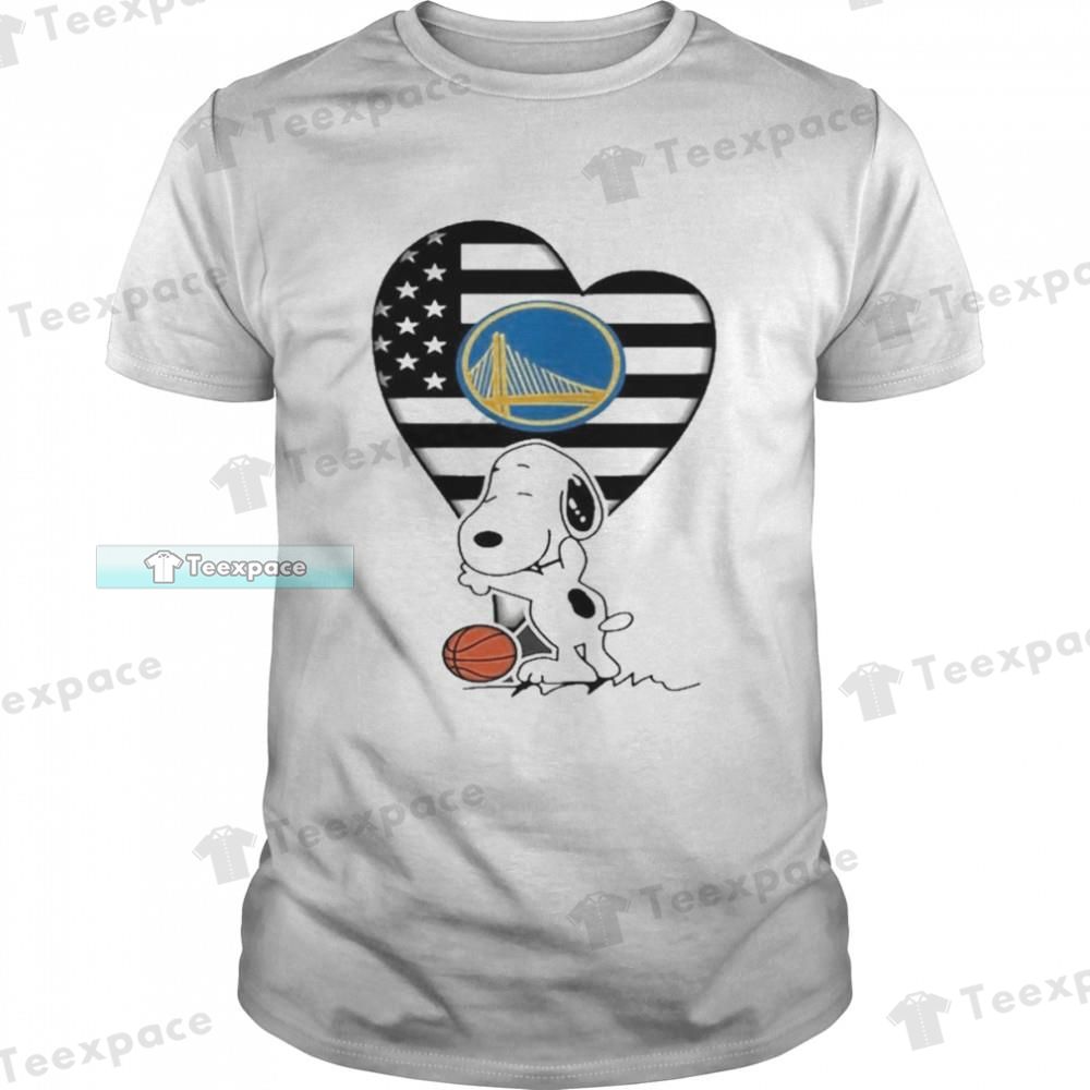 Golden State Warriors Snoopy In My Heart Unisex T Shirt