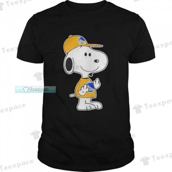 Golden State Warriors Snoopy Middle Fingers Funny Shirt