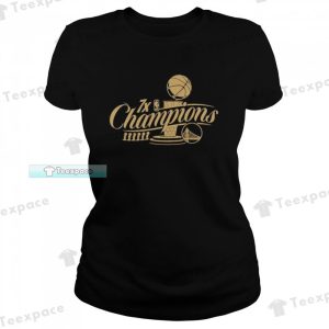 Golden State Warriors Sportiqe 7 Time NBA Finals Champions T Shirt Womens