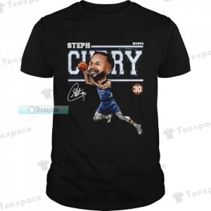 Golden State Warriors Steph Curry Cartoon Signature Unisex T Shirt