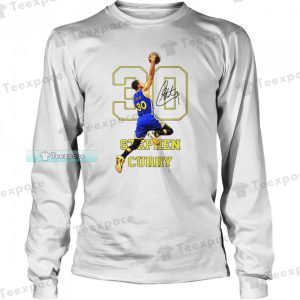 Golden State Warriors Stephen Curry Signature Long Sleeve Shirt