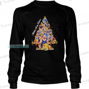 Golden State Warriors Team Christmas With My Warriors Tree Long Sleeve Shirt