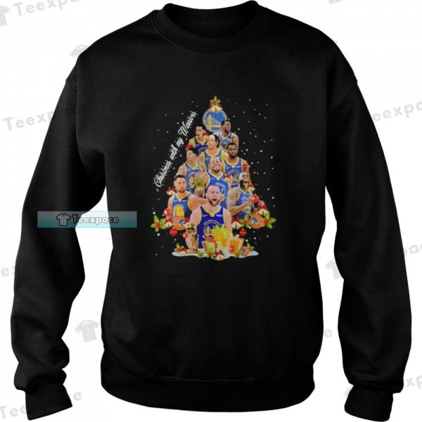Golden State Warriors Team Christmas With My Warriors Tree Shirt