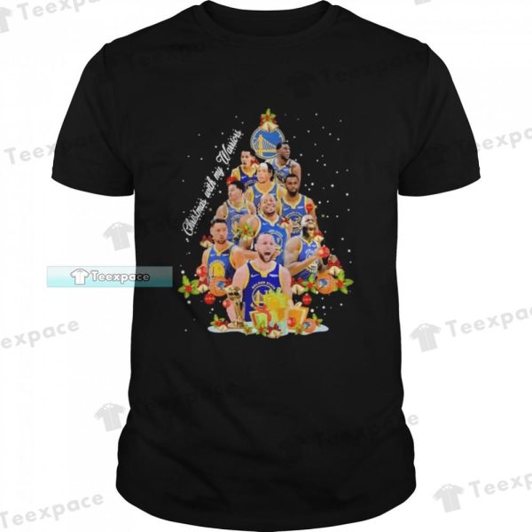Golden State Warriors Team Christmas With My Warriors Tree Shirt