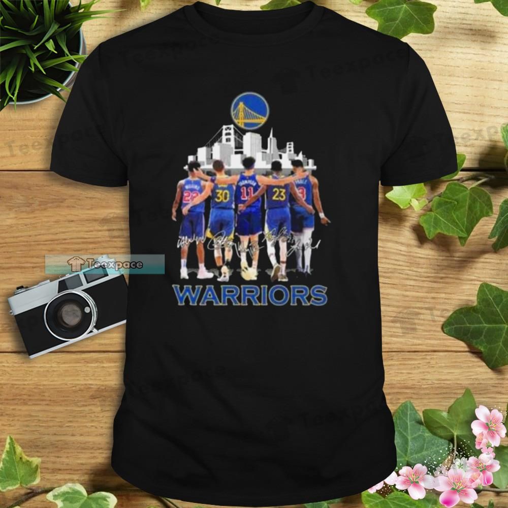 Golden State Warriors Wiggins Curry Thompson And Poole Signatures Unisex T Shirt