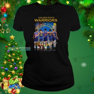 Golden State Warriors Wiggins Thompson Poole Signatures T Shirt Womens