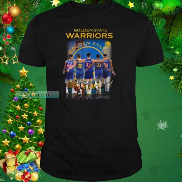 Golden State Warriors Wiggins Thompson Poole Signatures Shirt