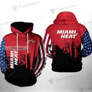 Miami Heat Americna Flag Hoodie Heat Gifts for him 1