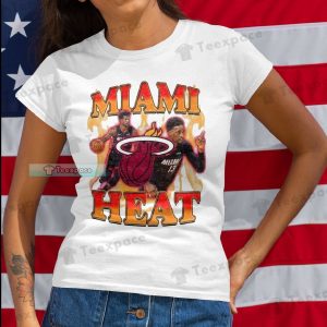 Miami Heat Bam Adebayo on Fire T Shirt Womens