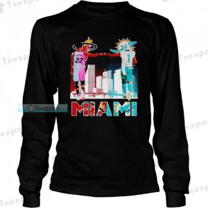 Miami Heat Butler And Jaylen Waddle Miami Dolphins Signatures Long Sleeve Shirt