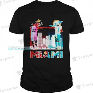Miami Heat Butler And Jaylen Waddle Miami Dolphins Signatures Unisex T Shirt