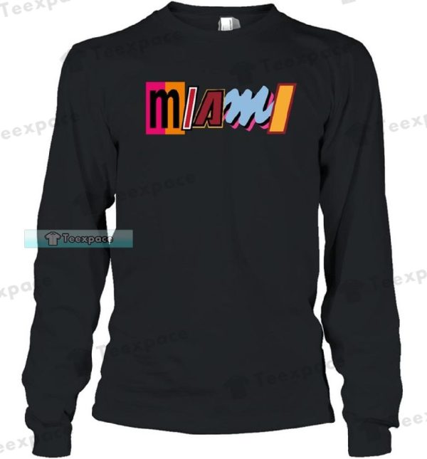 Miami Heat City Edition Letter Colorful Heat Shirt